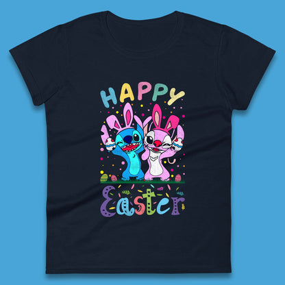 Happy Easter Stitch Womens T-Shirt