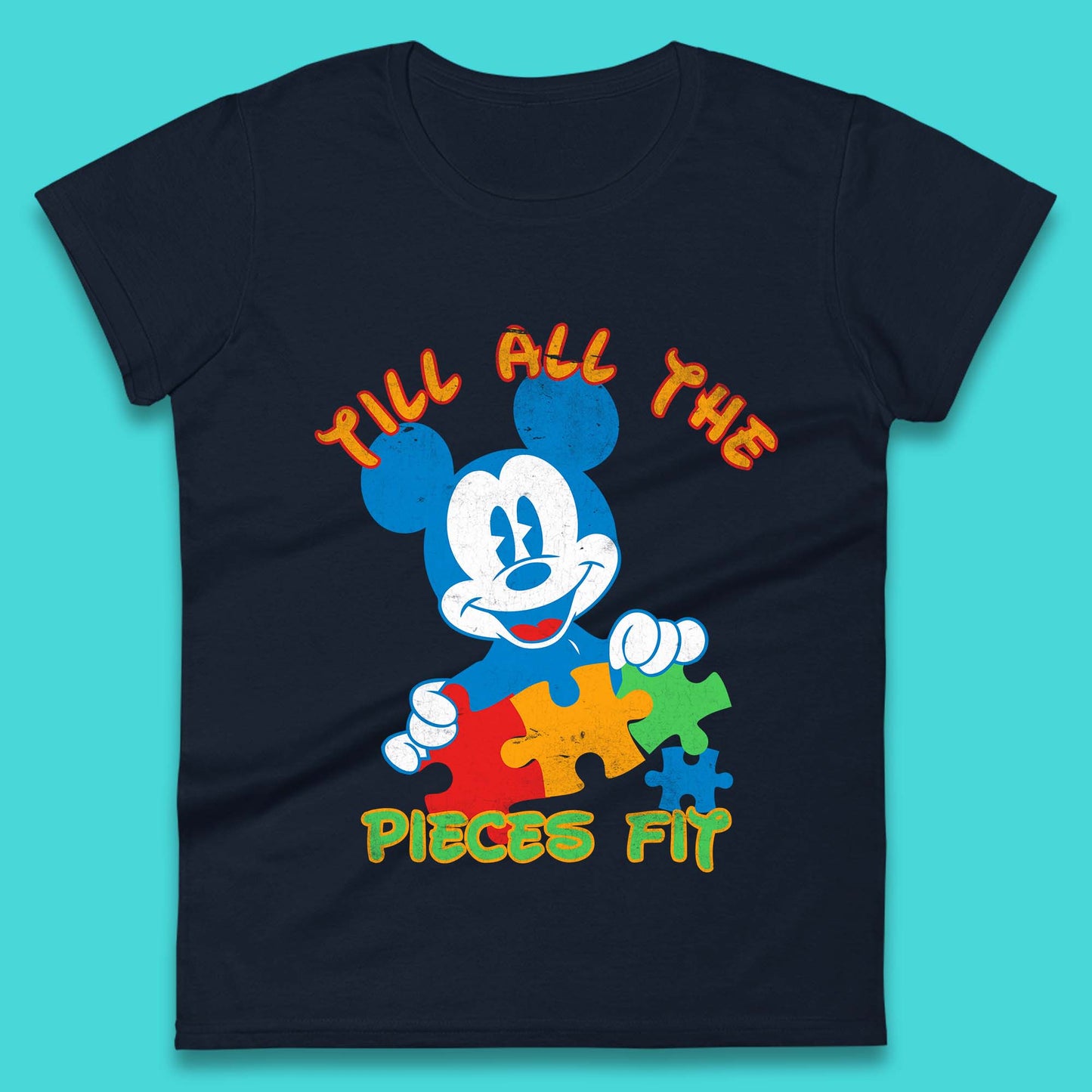 Autism Mickey Mouse Womens T-Shirt