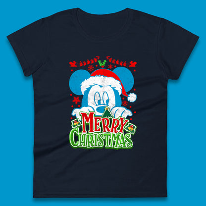 mickey mouse christmas womens t shirt