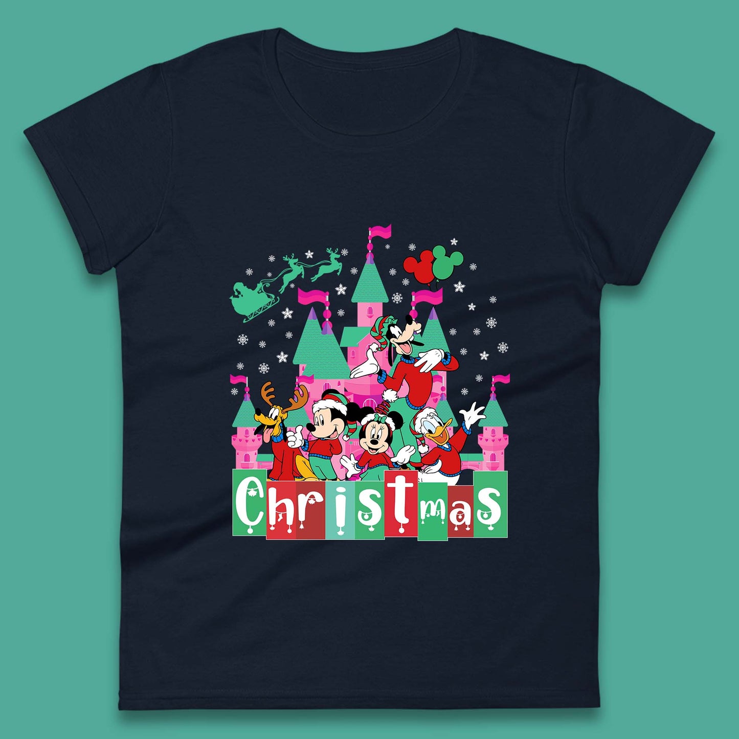 christmas disneyland womens t shirt