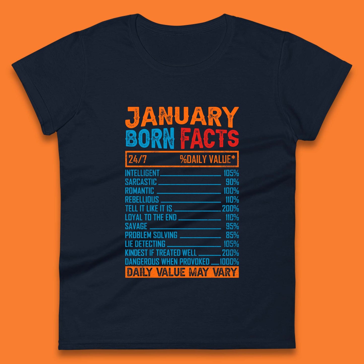 January Born Facts Womens T-Shirt