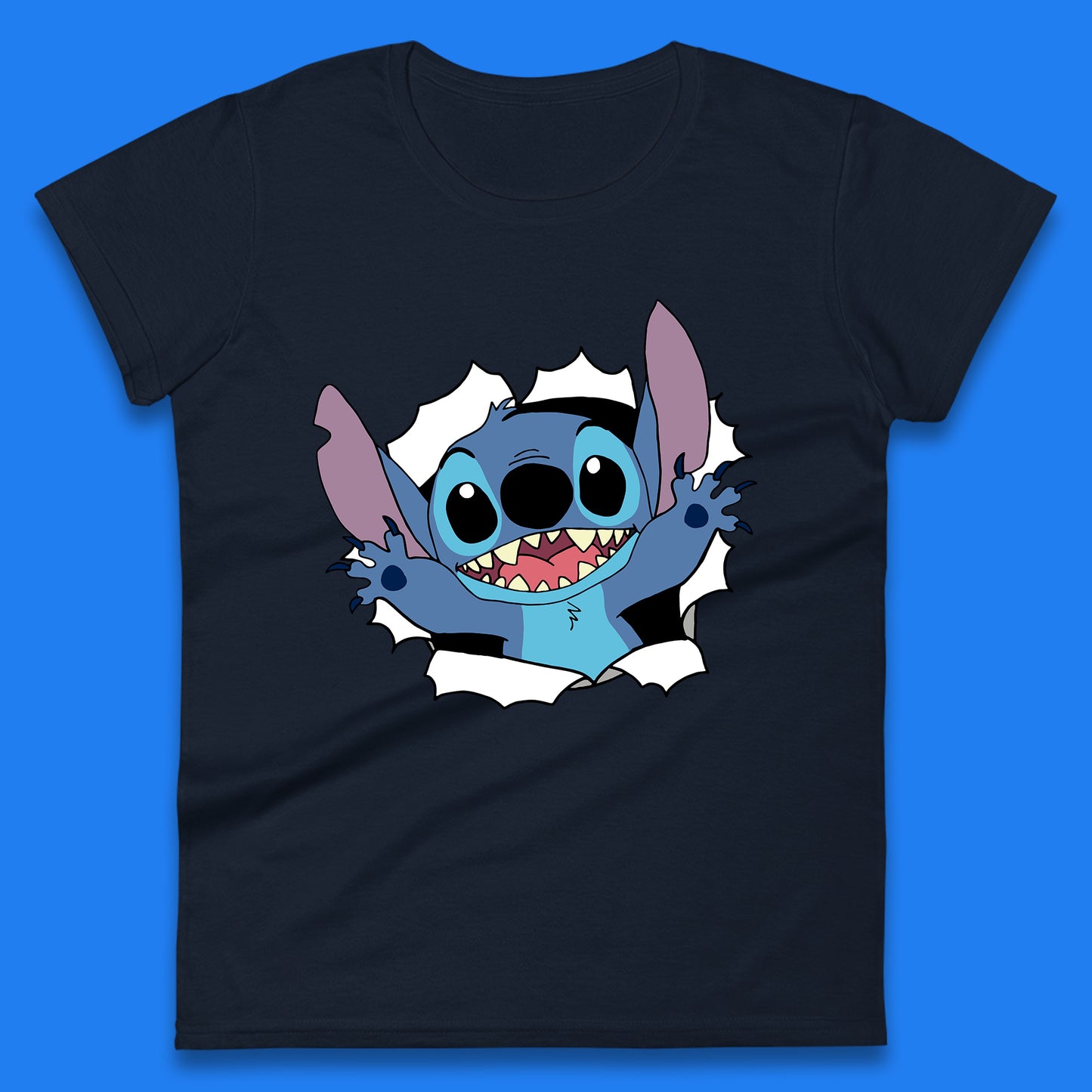 Disney Lilo And Stitch Hello Cartoon Character Ohana Stitch Lover Disneyland Vacation Trip Disney World Womens Tee Top