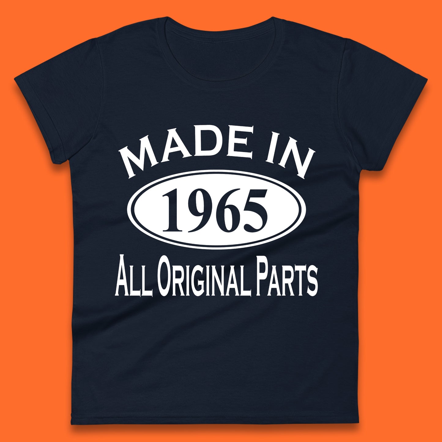 Made In 1965 All Original Parts Vintage Retro 58th Birthday Funny 58 Years Old Birthday Gift Womens Tee Top