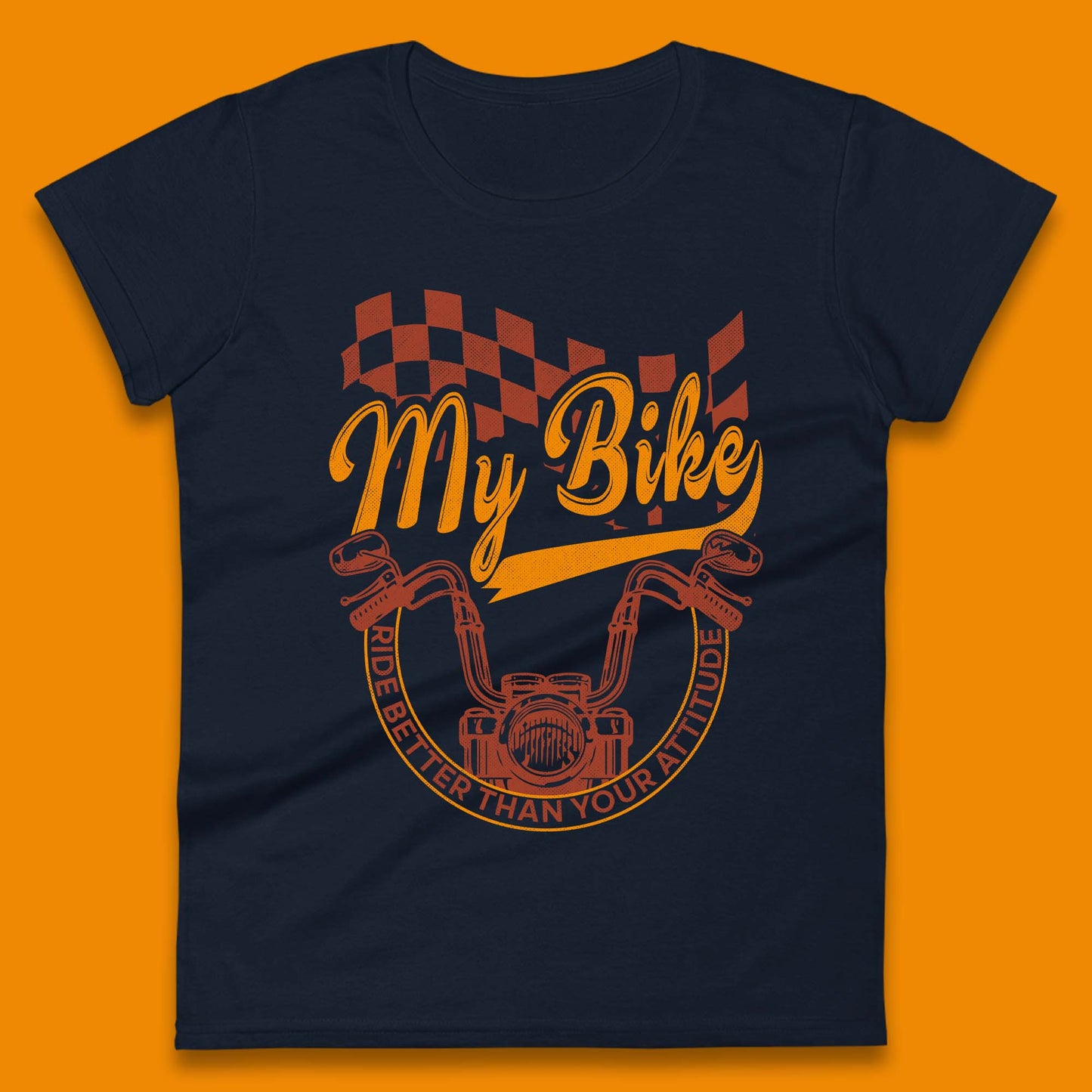 Bike Rider Attitude Womens T-Shirt