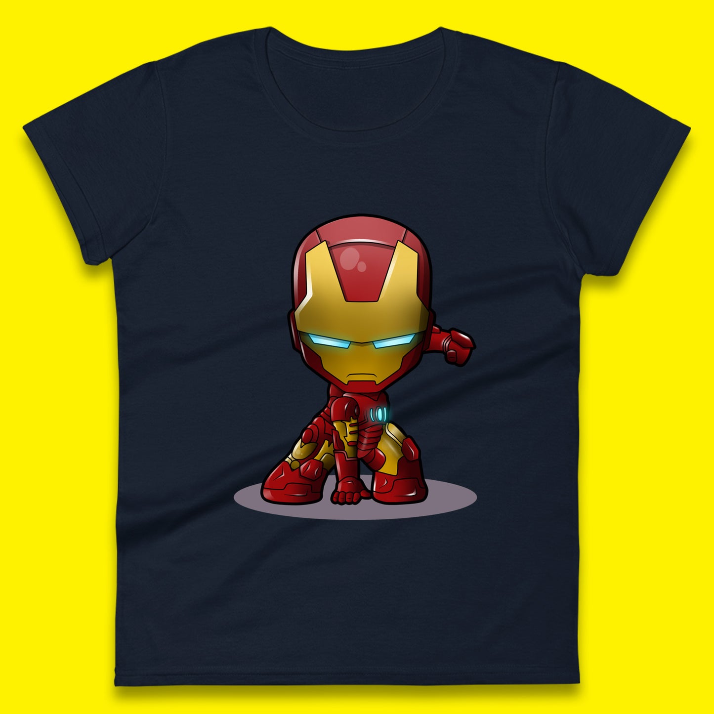 Marvel Avenger Iron Man Movie Character Ironman Costume Superhero Marvel Comics Womens Tee Top