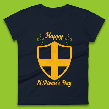 Happy St. Piran's Day Womens T-Shirt