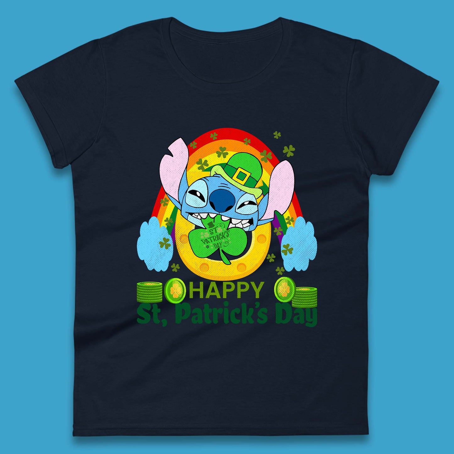 St. Patrick's Day Stitch Womens T-Shirt