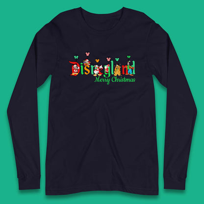 disneyland merry christmas disney mickey and friends long sleeve t shirt