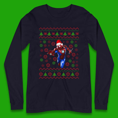 Iron Spider Man Suit Christmas Long Sleeve T-Shirt