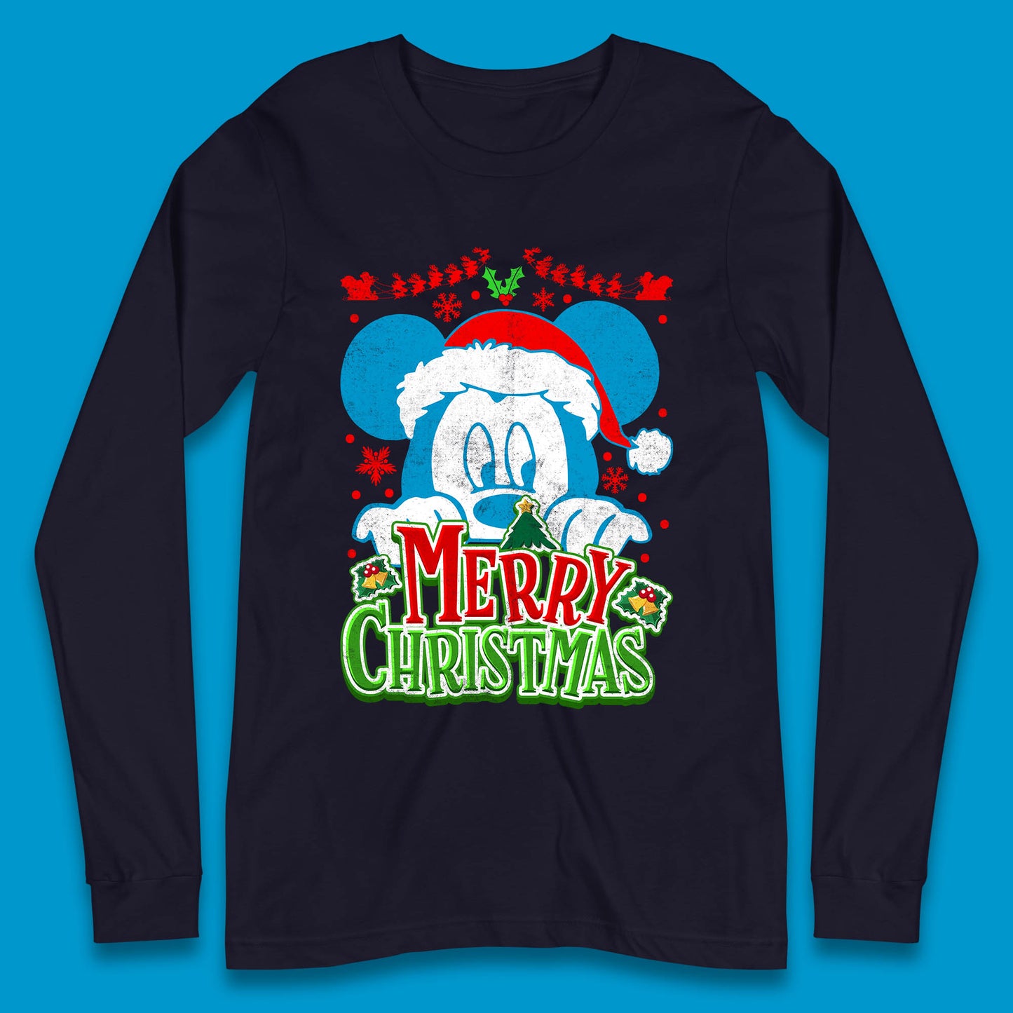 mickey mouse christmas long sleeve t shirt