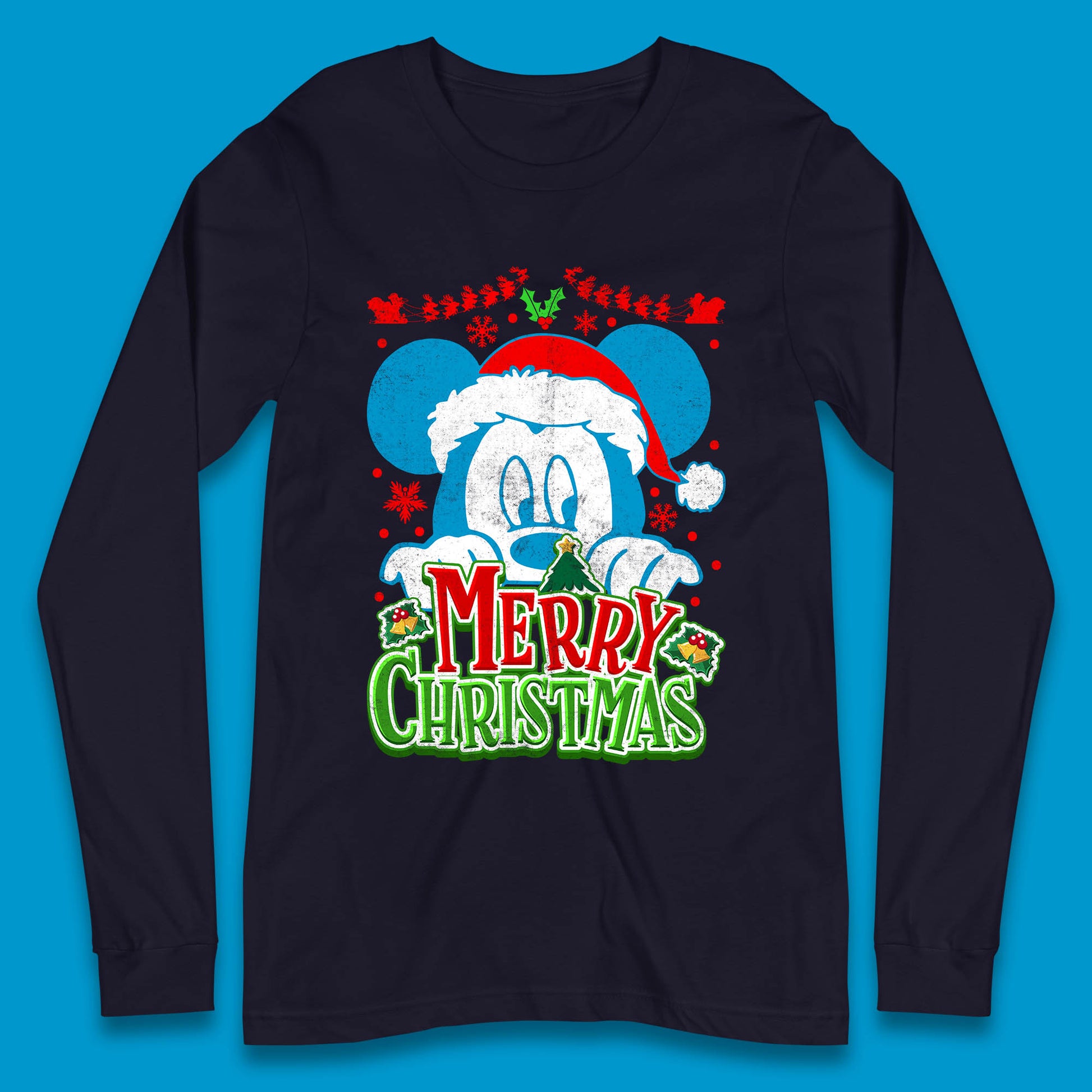 mickey mouse christmas long sleeve t shirt