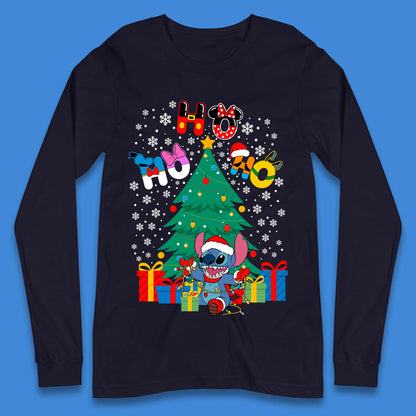 Ho Ho Ho Stitch Christmas Long Sleeve T-Shirt