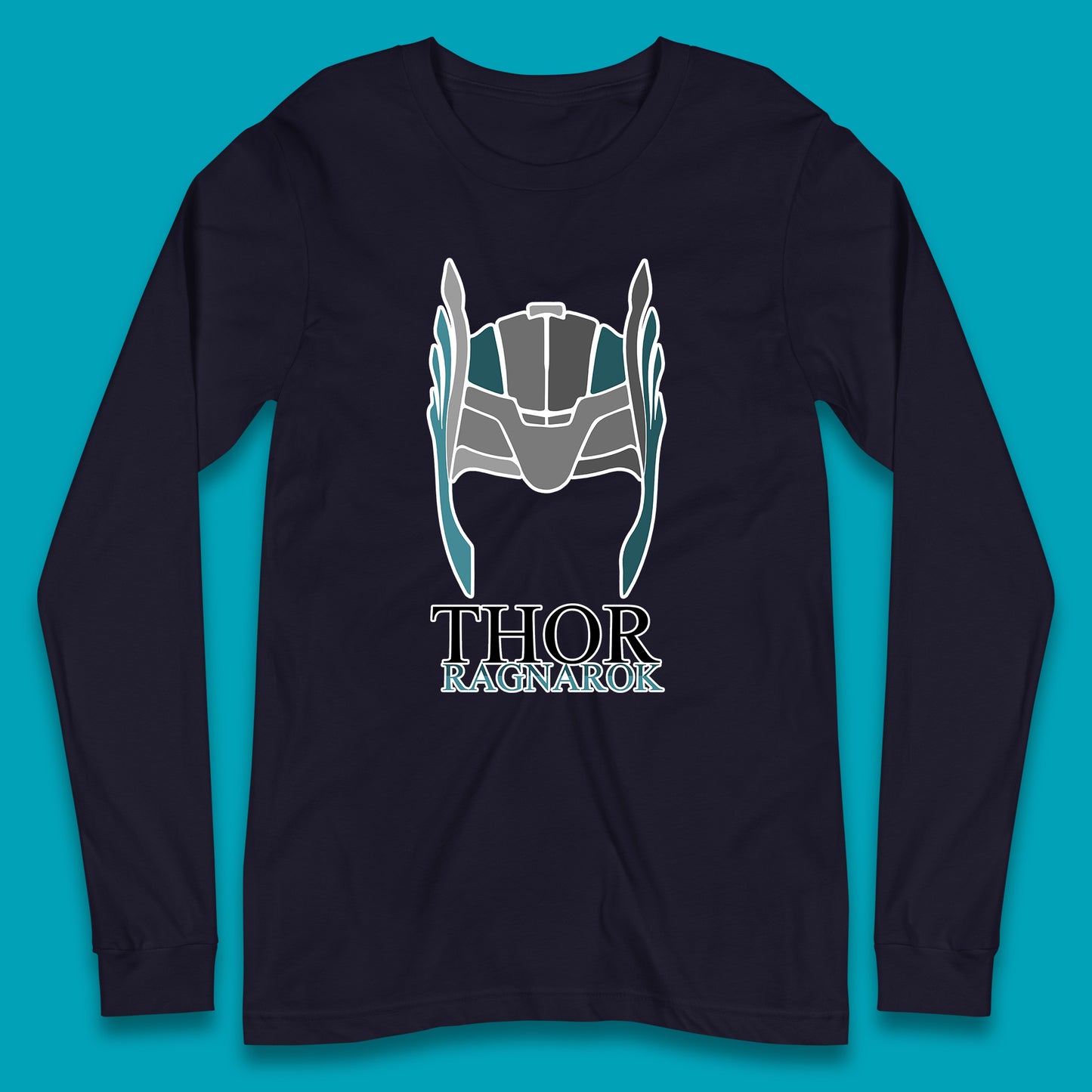 Thor Ragnarok Marvel Avenger Thor Helmet Superhero Movie Character Thor Helmet Ragnarok Long Sleeve T Shirt