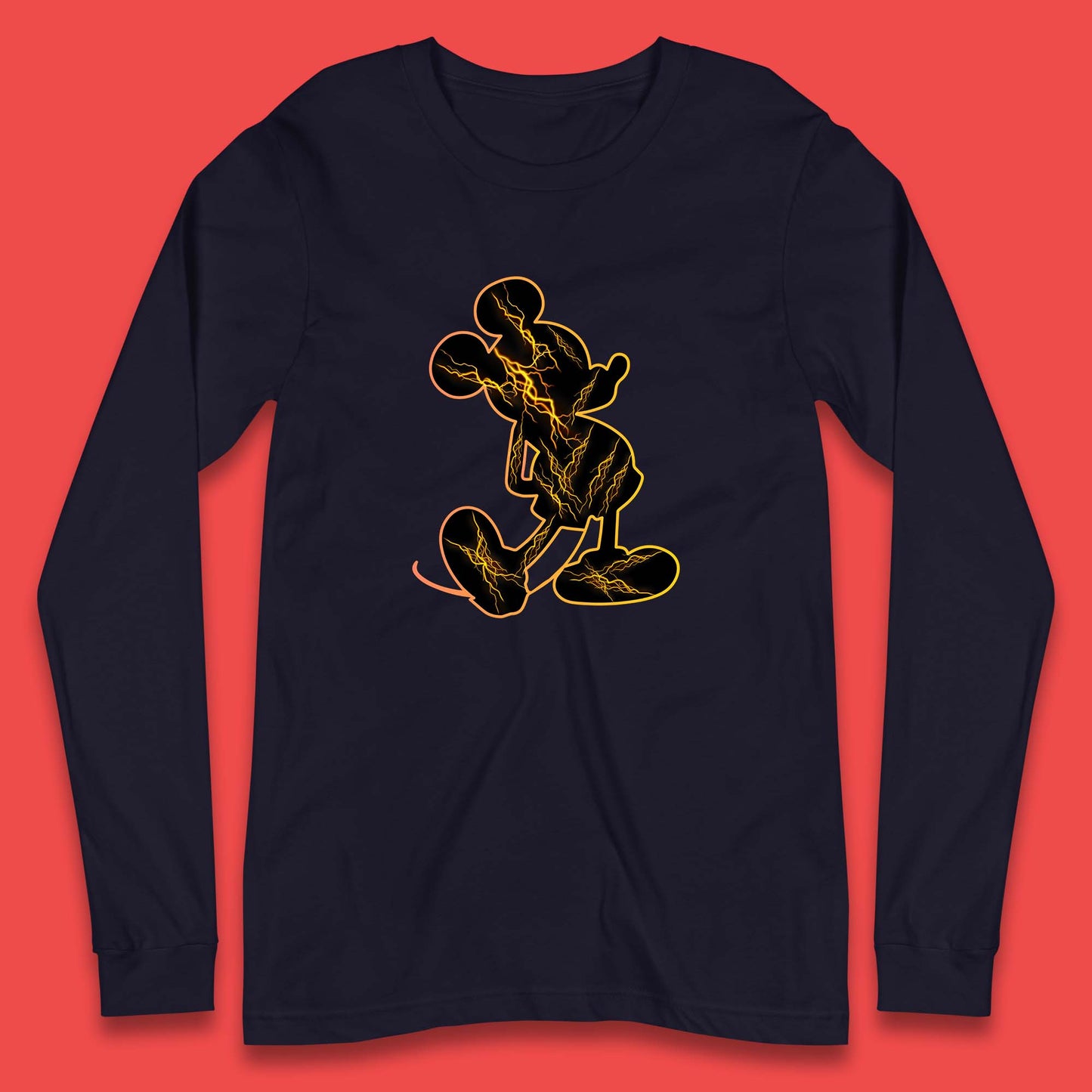 Disney Classic Mickey Mouse Pose Disney Retro Cartoon Character Disneyland Holiday Vacation Long Sleeve T Shirt