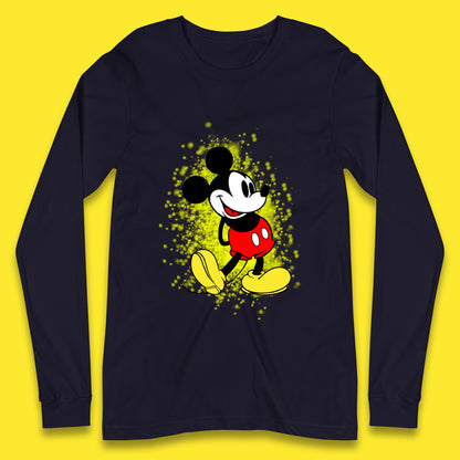 Disney Vintage Mickey Mouse Cartoon Character Disneyland Vacation Trip Disney World Long Sleeve T Shirt