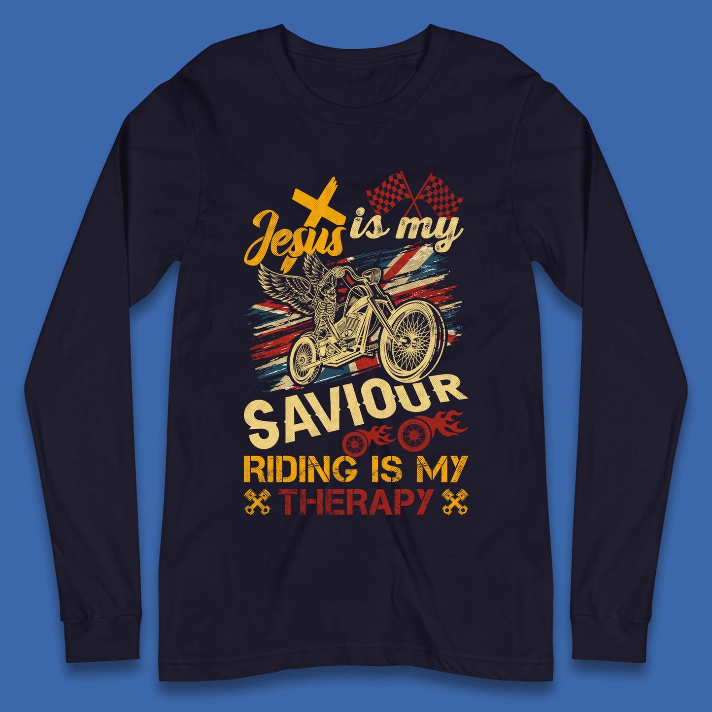 Riding Is My Therapy Long Sleeve T-Shirt