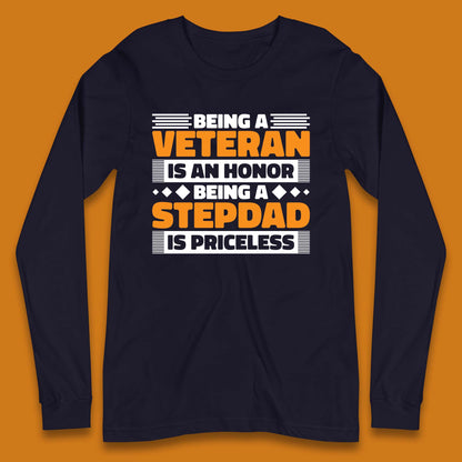 Veteran Stepdad Long Sleeve T-Shirt