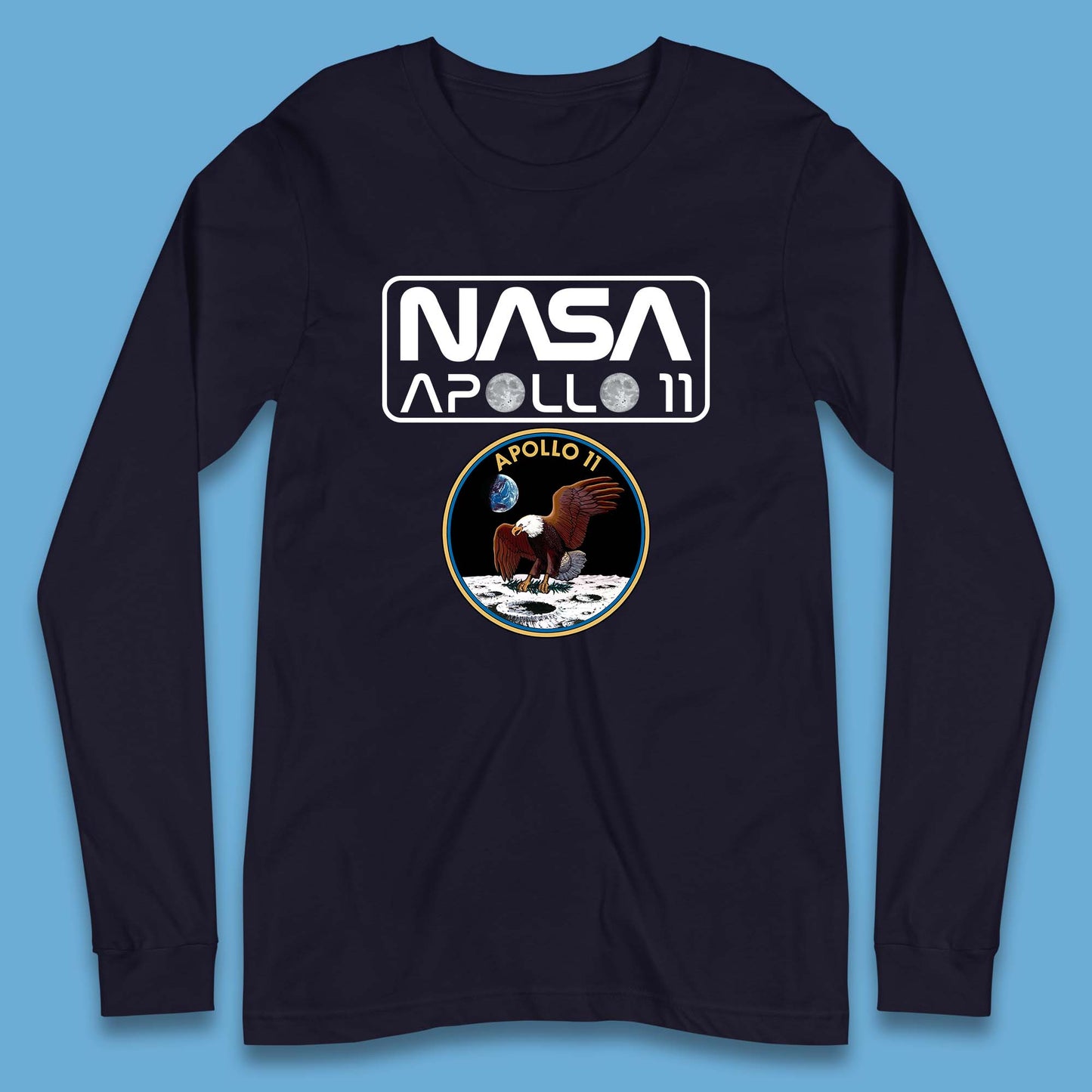 Nasa Apollo 11 First Lunar Landing Moon Rocket Astronomy Long Sleeve T Shirt