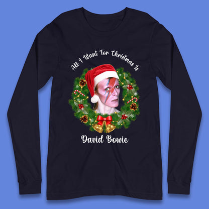 David Bowie Christmas Long Sleeve T-Shirt