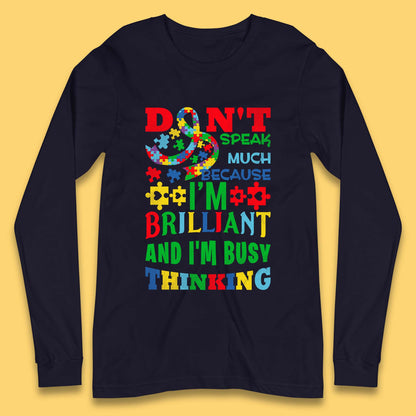 Autism Busy Thinking Long Sleeve T-Shirt