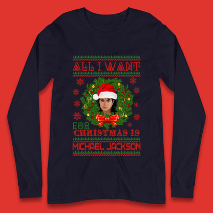 Michael Jackson Christmas Long Sleeve T-Shirt