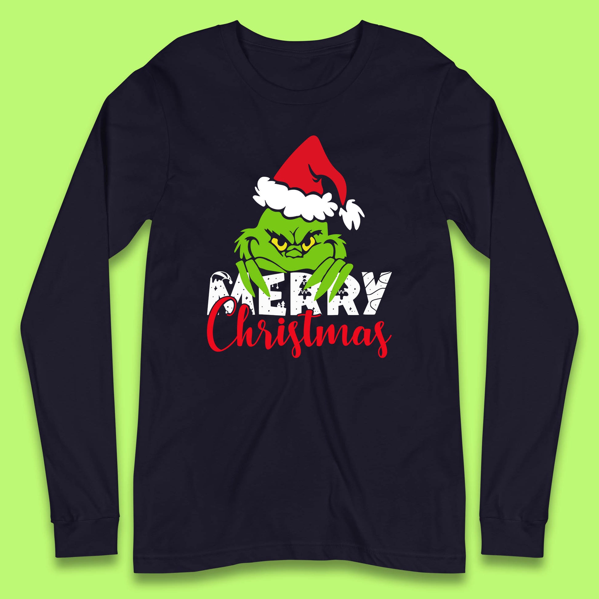 merry christmas grinch long sleeve t shirt