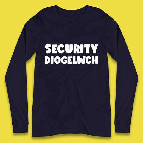 Security Diogelwch Security Services Diogelwch Cymru Workwear Guard Doorman Bodyguard Long Sleeve T Shirt