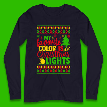 my favorite color is christmas lights t shirt