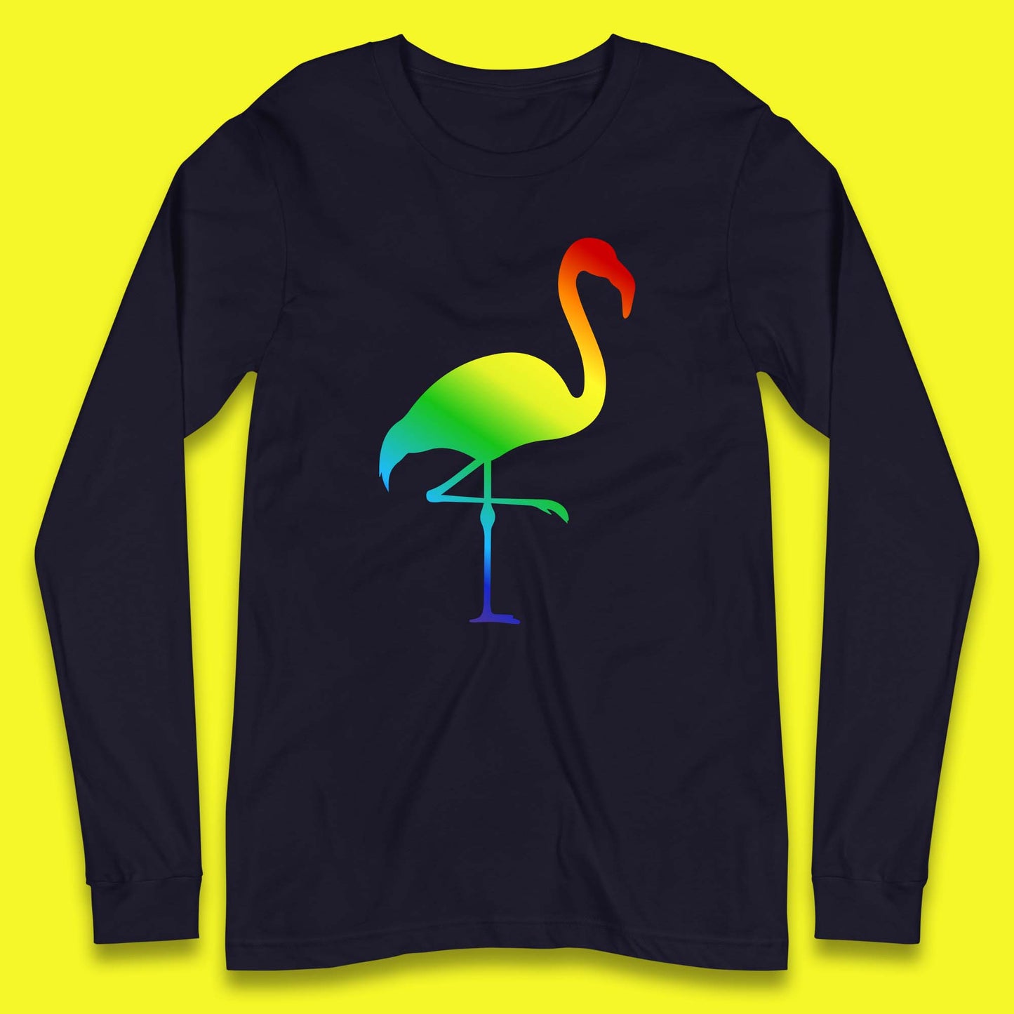 Rainbow Flamingo LGBTQ Gay Rights Pride Parade LGBT Flamingo Lovers Long Sleeve T Shirt