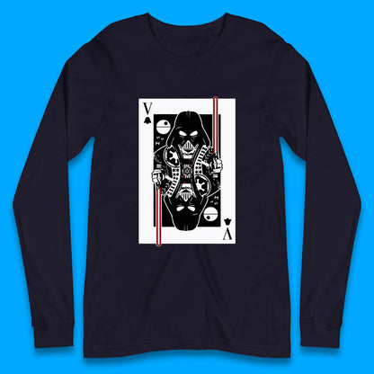 Star Wars Fictional Character Darth Vader Playing Card Vader King Card Sci-fi Action Adventure Movie 46th Anniversary Long Sleeve T Shirt