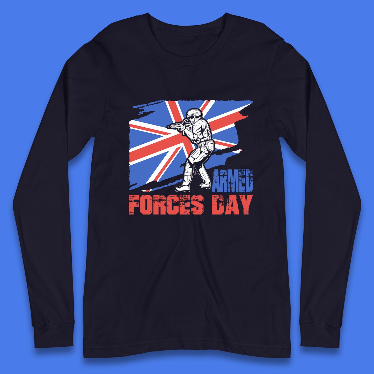 British Armed Forces Day British Veteran Day UK Flag Anzac Day Lest We Forget Long Sleeve T Shirt