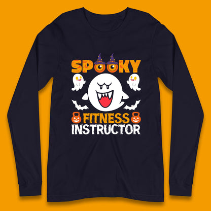 Halloween Spooky Fitness Instructor Super Mario Boo Halloween Costume Long Sleeve T Shirt