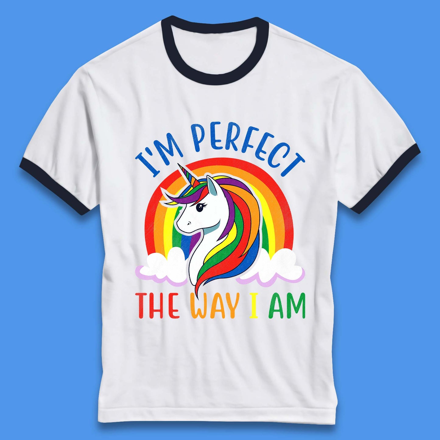 Rainbow Unicorn LGBT Pride Ringer T-Shirt