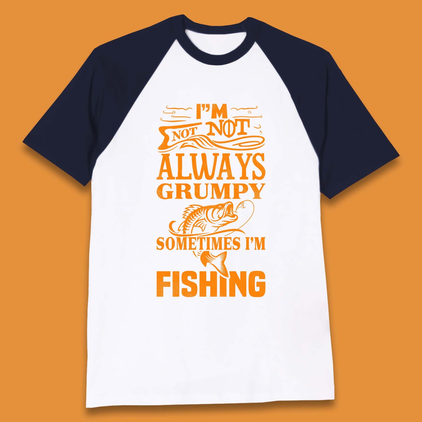 Grumpy Fisherman Baseball T-Shirt