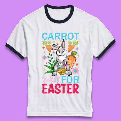 Carrot Wait For Easter Ringer T-Shirt