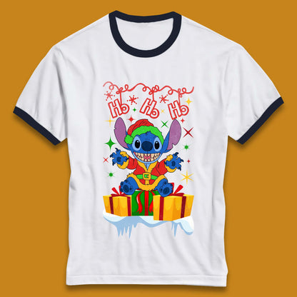 Elf Stitch Christmas Ringer T-Shirt