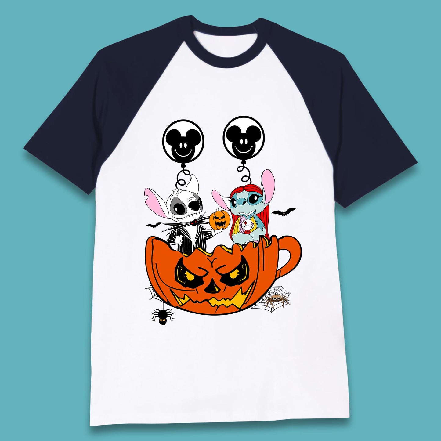 jack and sally baseball t shirt