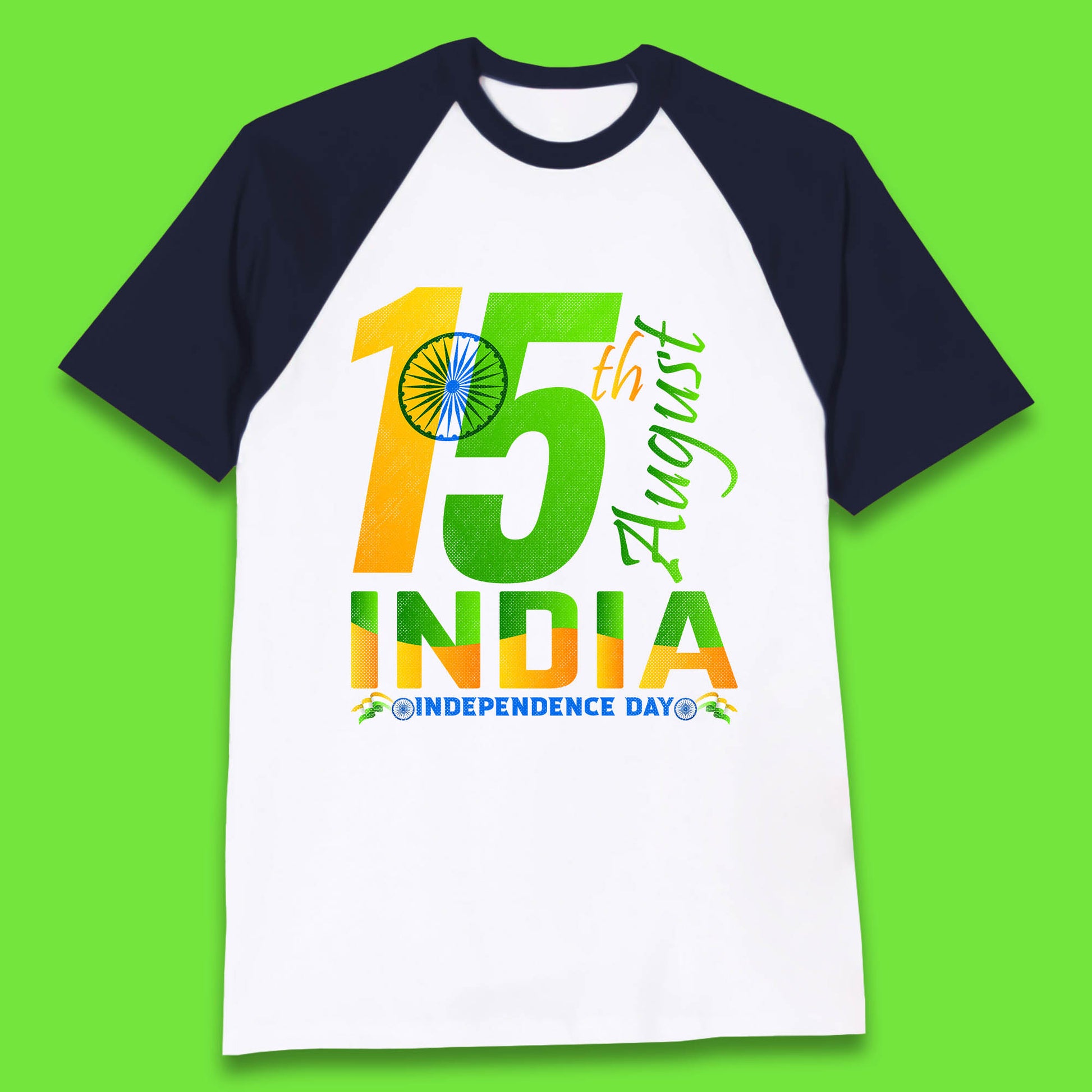  Indian Flag Indian Pride Baseball T Shirt