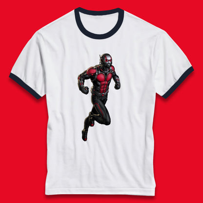 Ant Man and The Wasp Marvel Comics American Superhero Ant Man In Action Ant-Man Costume Avengers Movie Ringer T Shirt