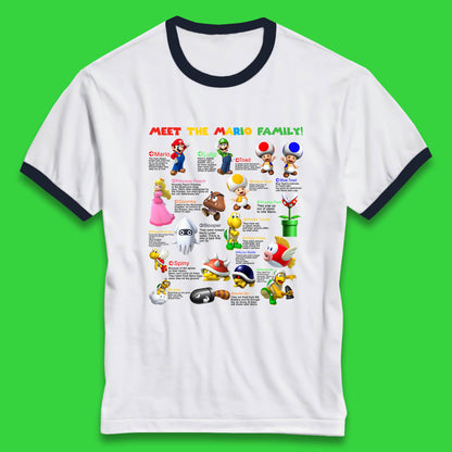 Meet The Mario Family Super Mario Vintage Mario Family Matching Costume Ringer T Shirt