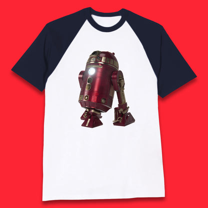 The Iron Man Spoof R2-D2 The Clone Wars Galaxy's Edge Trip R2D2 Ready To Rock Star Wars 46th Anniversary Baseball T Shirt