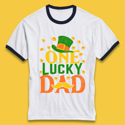 One Lucky Dad Patrick's Day Ringer T-Shirt