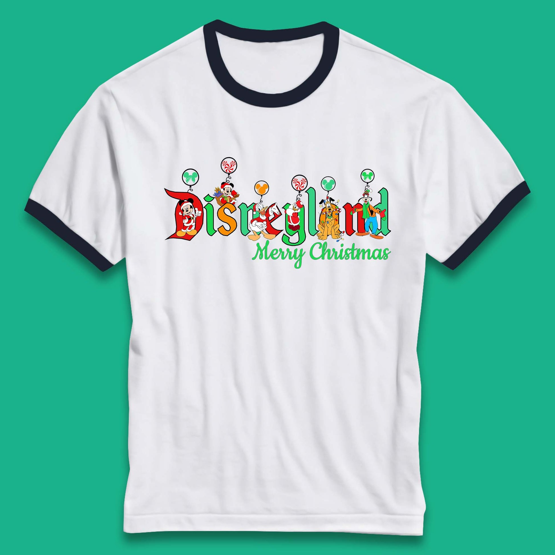 disneyland merry christmas disney mickey and friends ringer t shirt