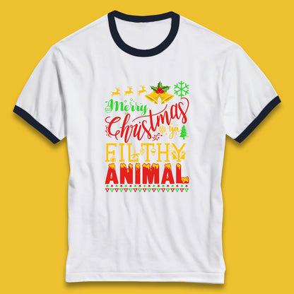 merry christmas ya filthy animal t shirt