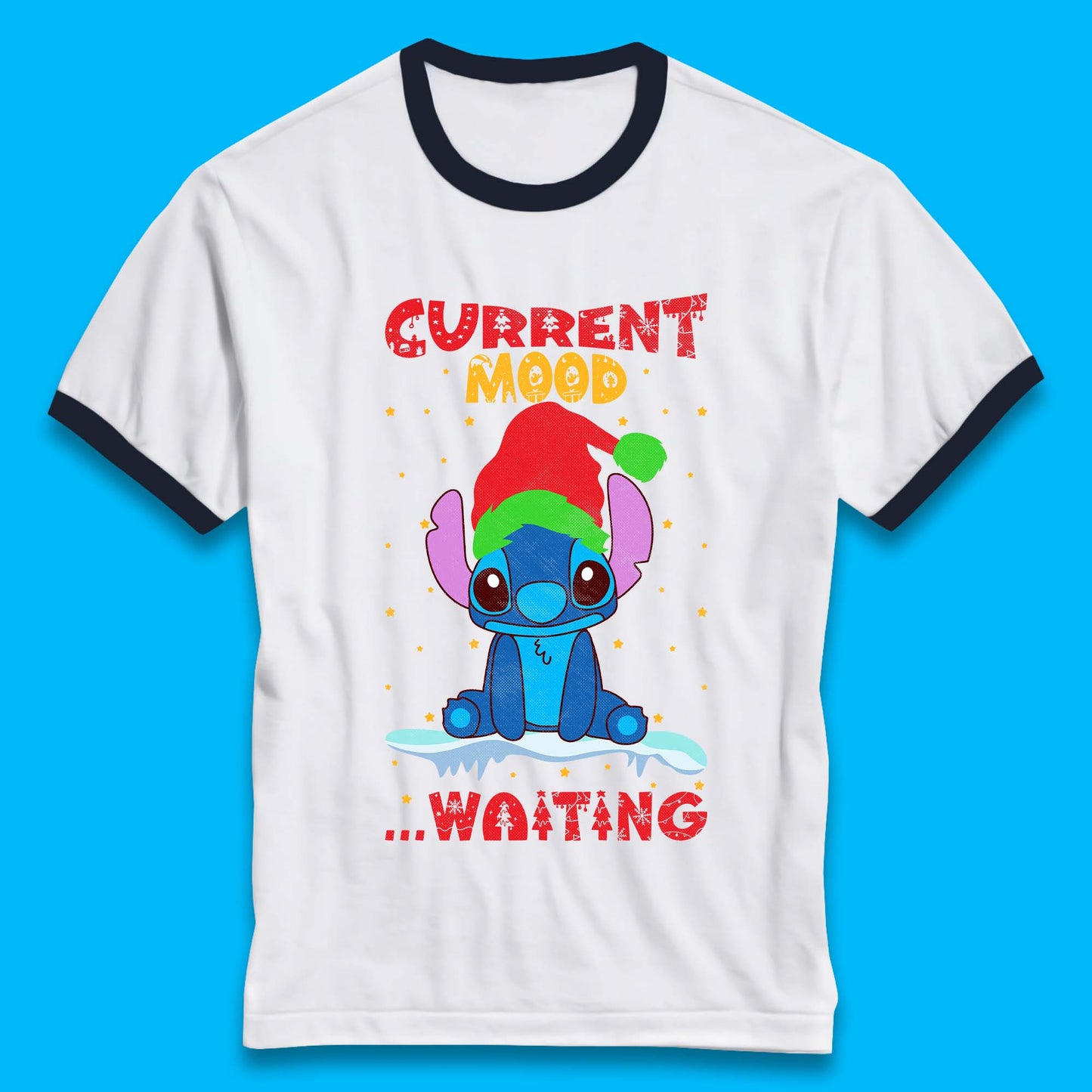 Current Mood Stitch Christmas Ringer T-Shirt