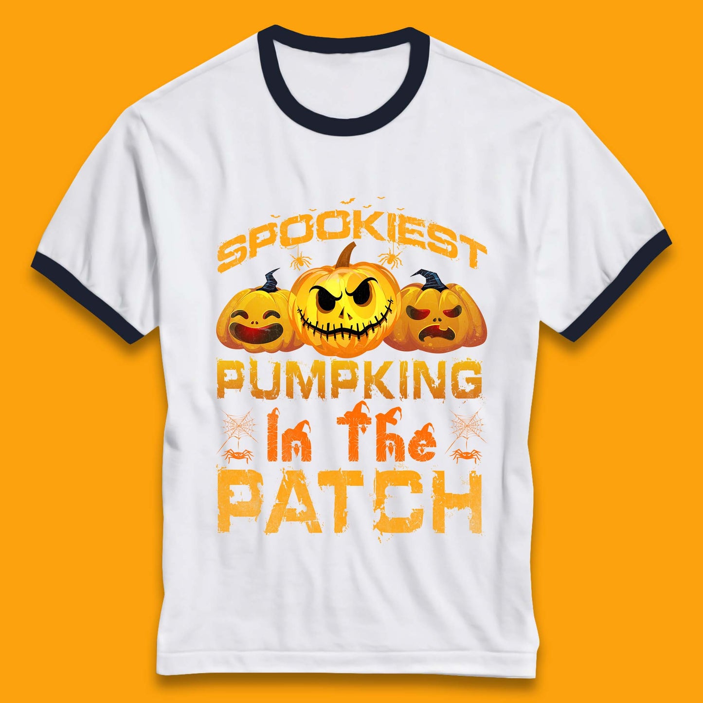 Spookiest Pumpkin In The Patch Spooky Season Happy Halloween Ringer T Shirt