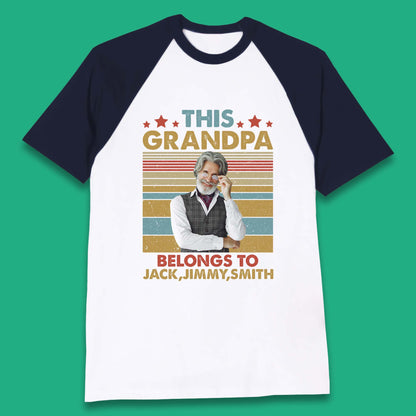 Personalised This Grandpa Belongs To Baseball T-Shirt