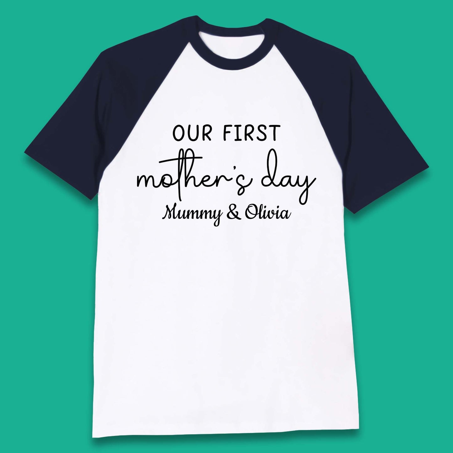 Personalised Our First Mother's Day Baseball T-Shirt