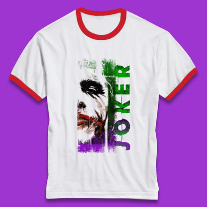 Joker Face Movie Villain Comic Book Character Supervillain Movie Poster Ringer T Shirt