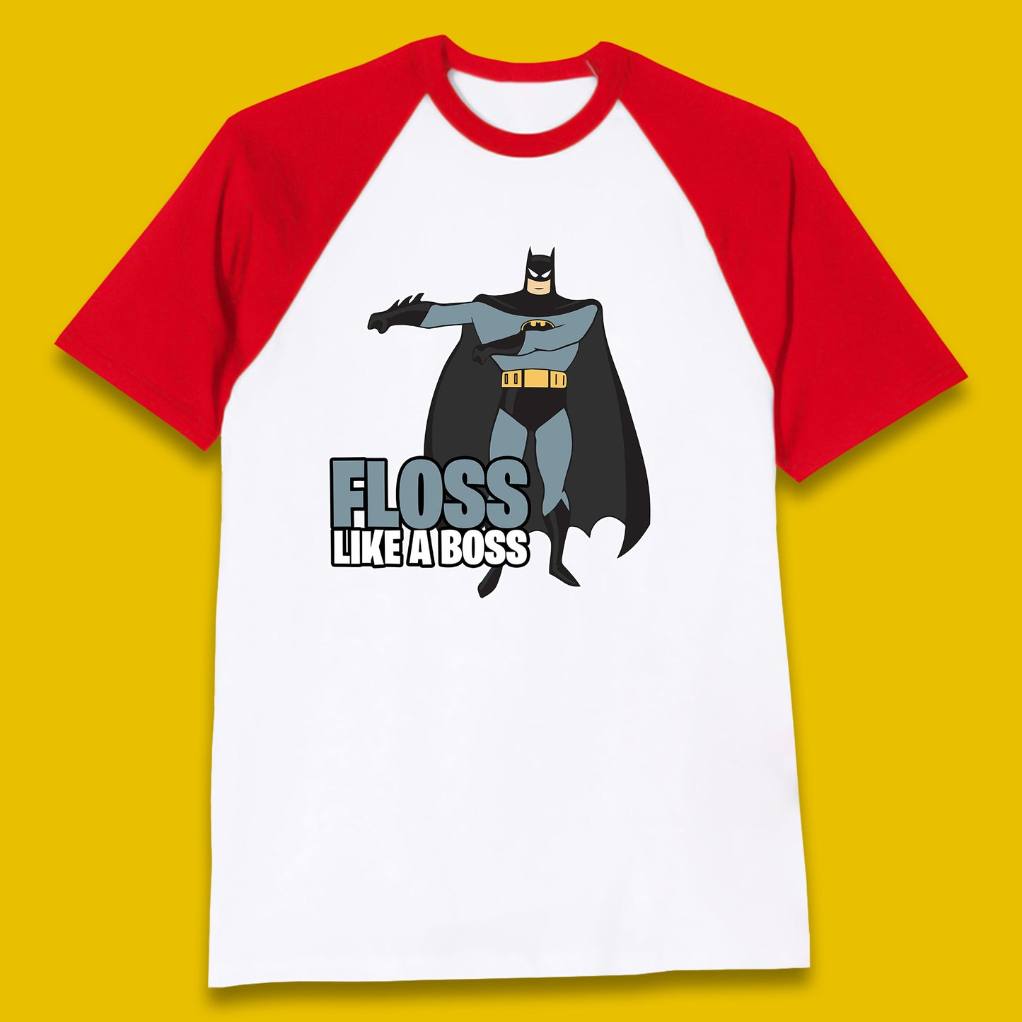 Batman Floss Like A Boss DC Comics Action Adventure Superheros Movie Character Baseball T Shirt